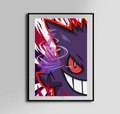 Gengar Pokeart Canvas Poster wall art
