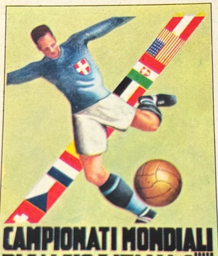 World Cup Mexico 70 Panini 1970 Poster Italy 1934 Removed Figure