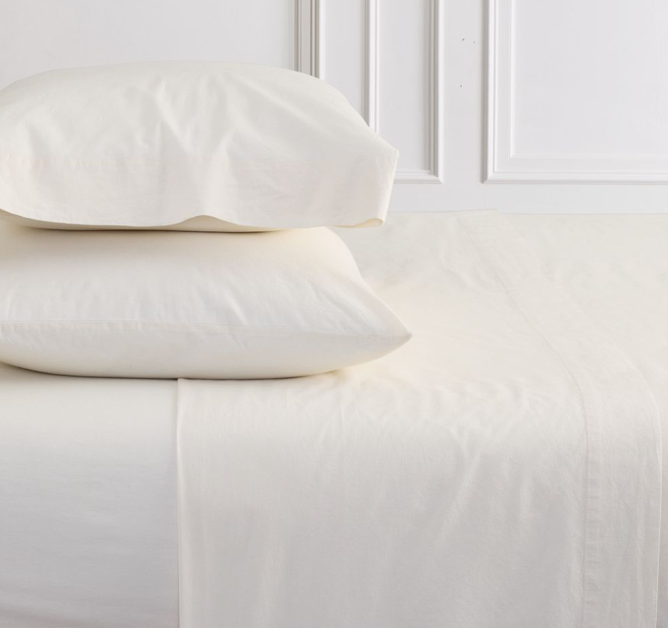 Organic Washed Cotton Percale Sheet Set