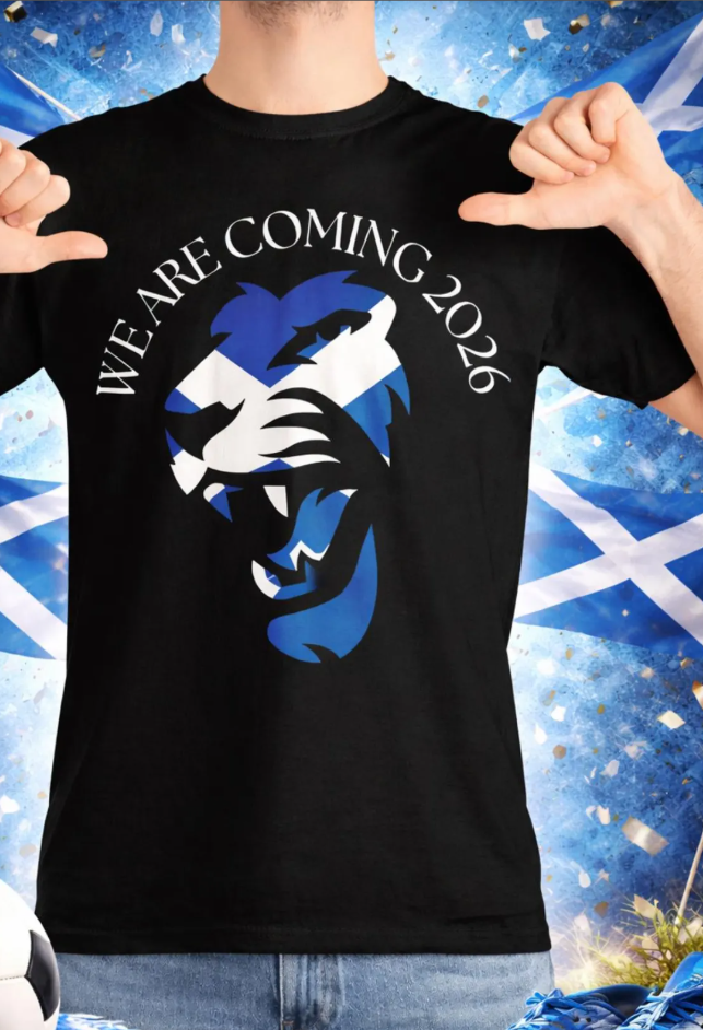 Scotland World Cup 2026 T-Shirt, Scottish Football Lion Tee