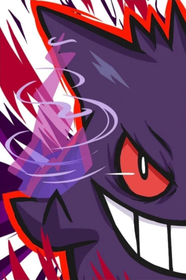 Gengar Pokeart Canvas Poster wall art