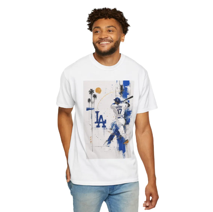 Los Angeles Baseball Batter Art T-Shirt LA Dodgers Inspired Tee
