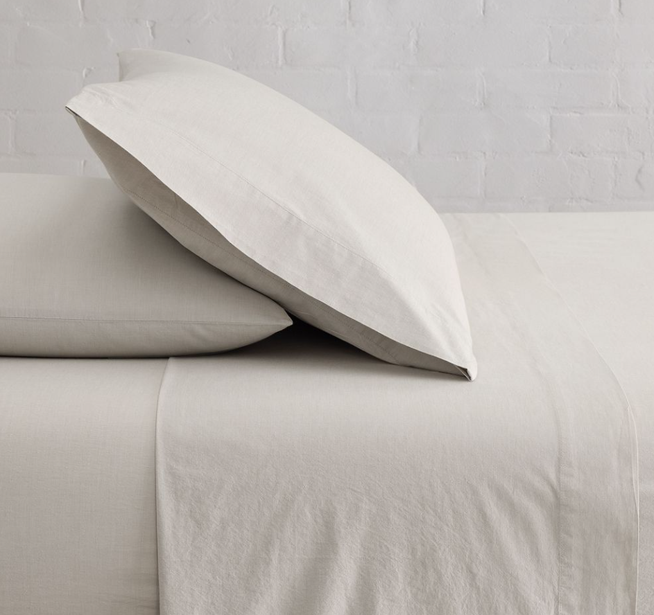 Organic Washed Cotton Percale Sheet Set