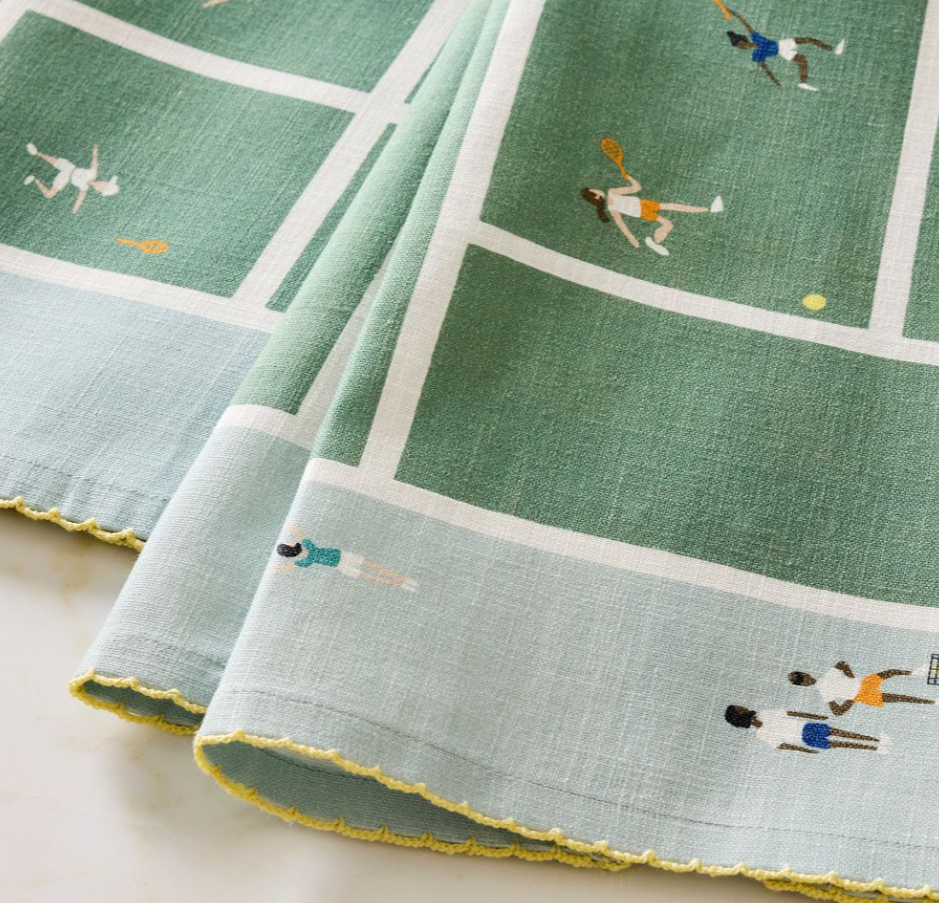 Embroidered Tennis Tea Towel (Set of 2)