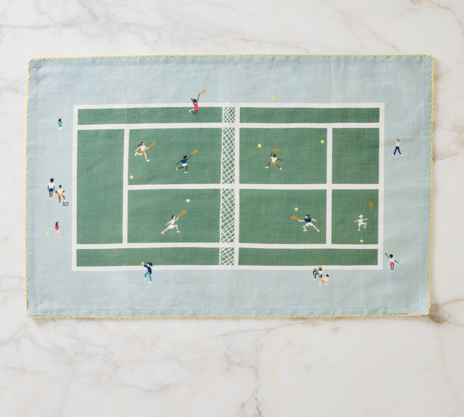 Embroidered Tennis Tea Towel (Set of 2)