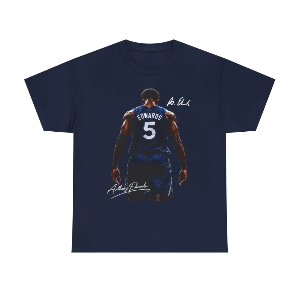Anthony Edwards Minnesota Shirt Graphic Basketball Tee