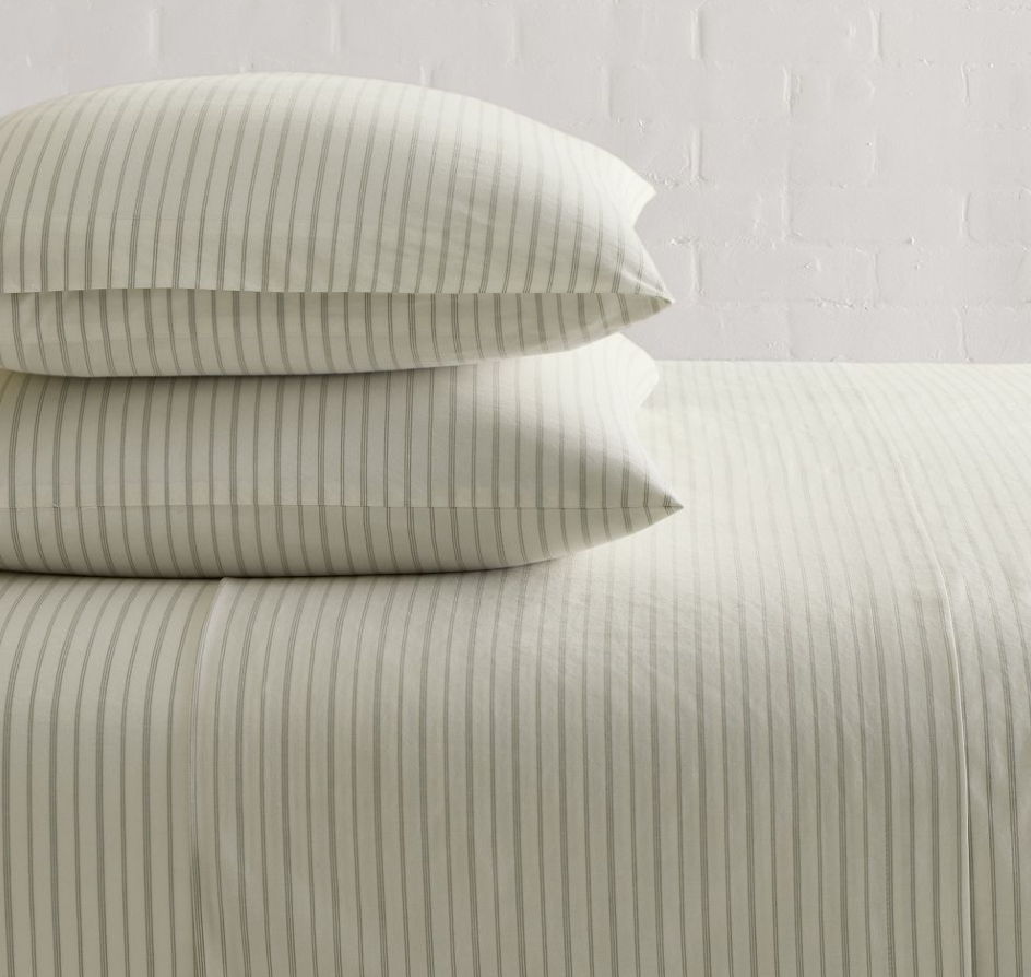 Organic Washed Cotton Percale Sheet Set