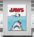 Jaws Hello Kitty Canvas Poster Wall Art Home Decor