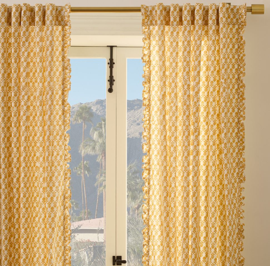 Thistle Ruffle Edge Curtain (Set of 2)