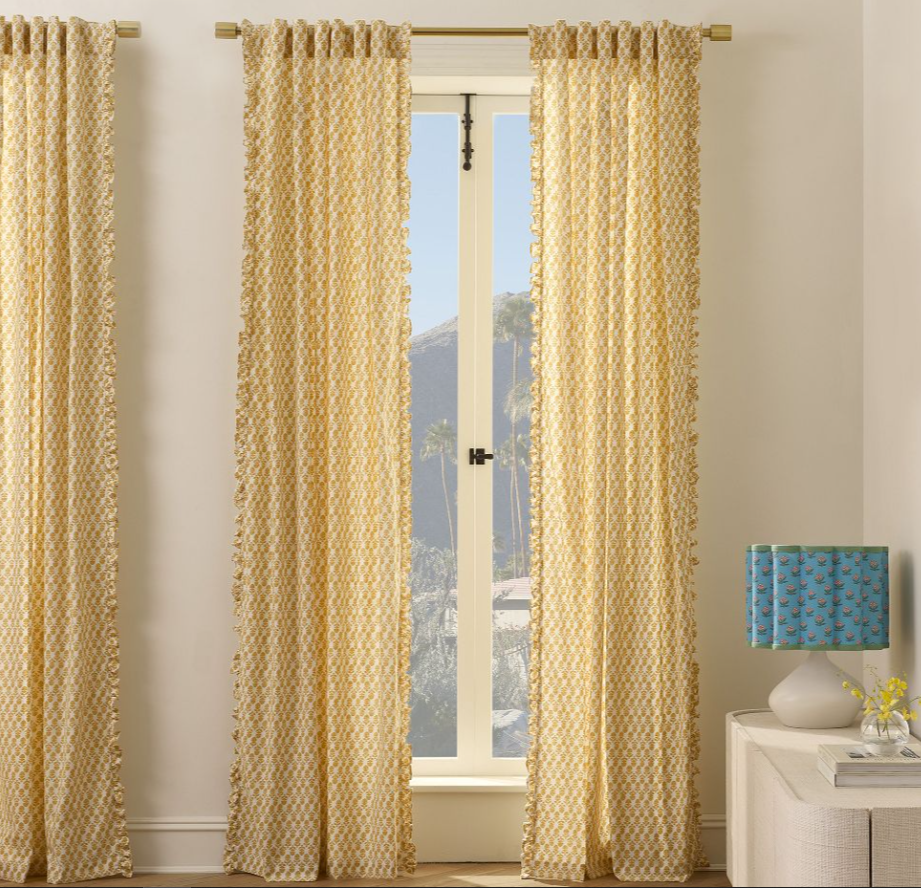 Thistle Ruffle Edge Curtain (Set of 2)