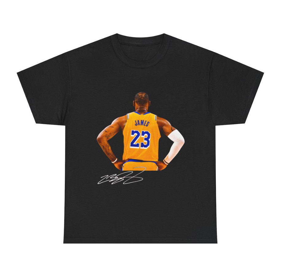 LeBron James LA T-Shirt, Autograph Edition, Basketball Fan Tee