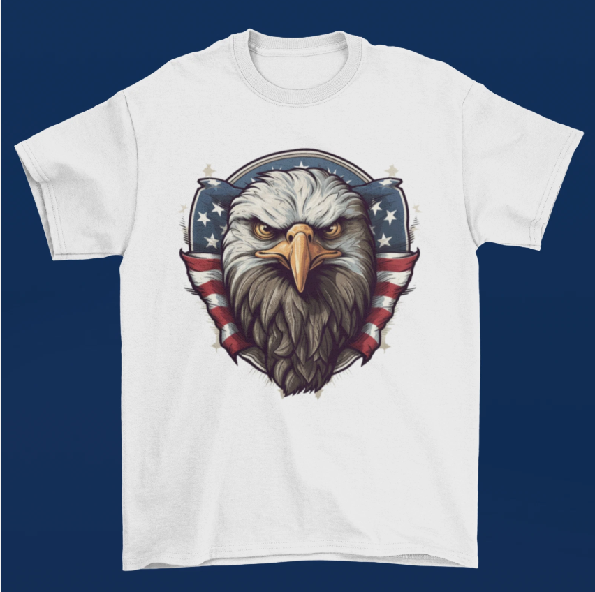 American Eagle T shirt American Flag Patriot Veterans Day Independence Day v3