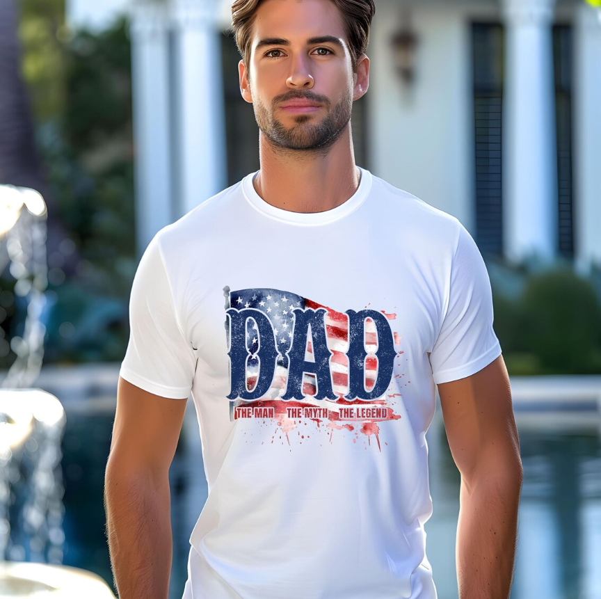American Flag Dad Shirt | Patriotic Father’s Day Gift for Proud USA Dad