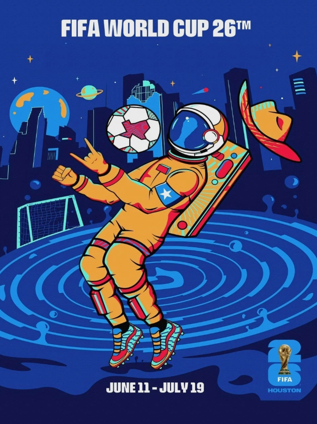 FIFA World Cup 2026 June 11 July 19 Houston Soccer Poster