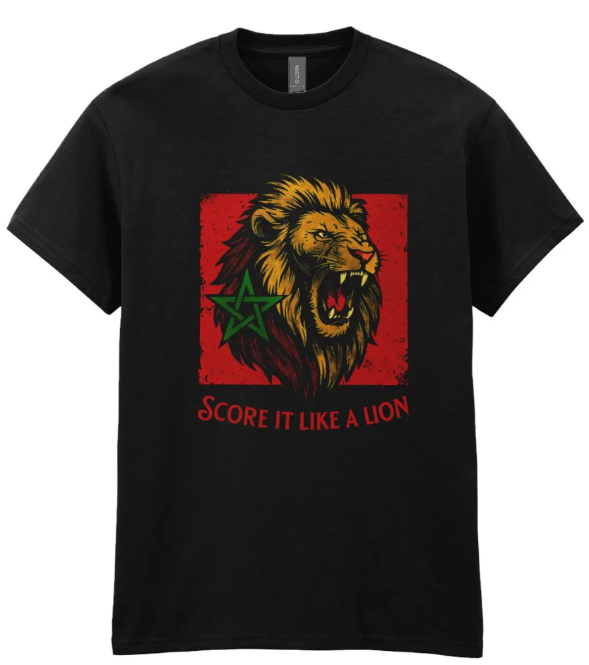 Morocco T-Shirt Football Lover Atlas Lions Supporter Maroc Tee, Moroccan Soccer Fan, African Cup, World Cup Shirt