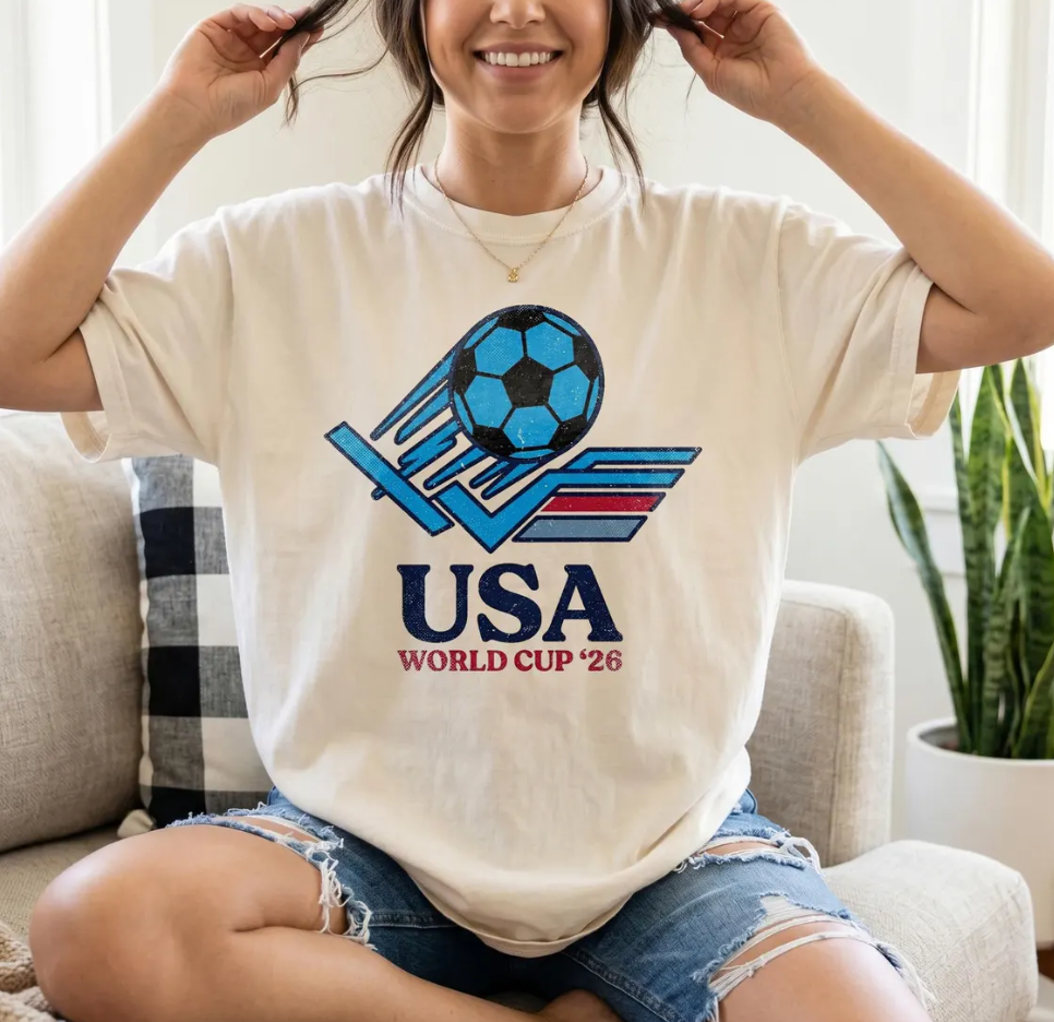 USA World Cup 2026 Retro Shirt, Vintage 90s Soccer Tee Women, US Soccer Fan Gift, Game Day Shirt