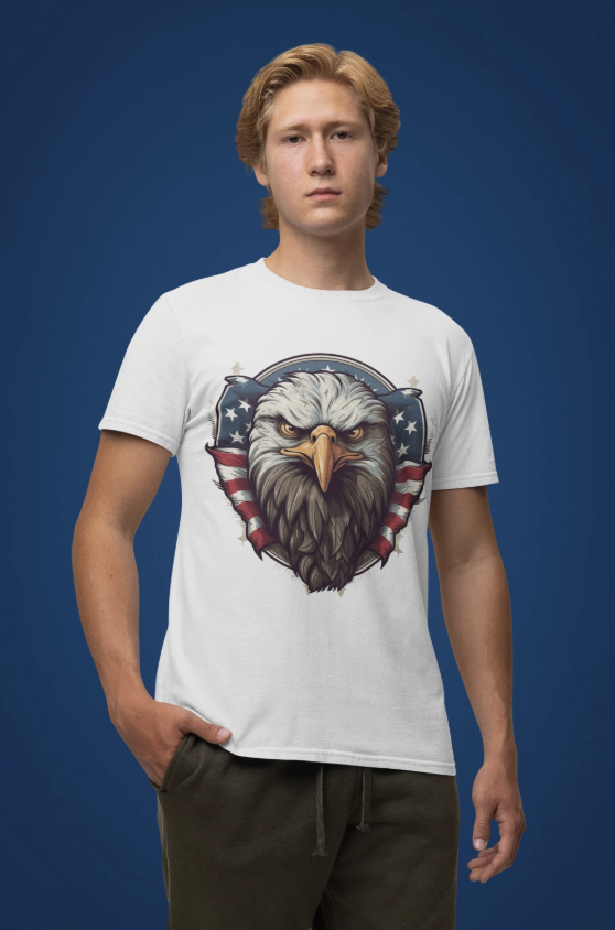 American Eagle T shirt American Flag Patriot Veterans Day Independence Day v3