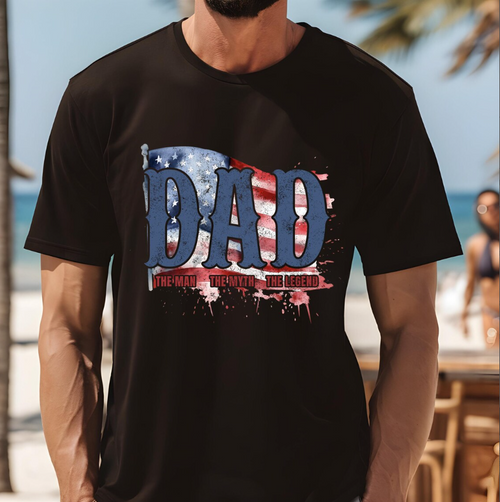 American Flag Dad Shirt | Patriotic Father’s Day Gift for Proud USA Dad