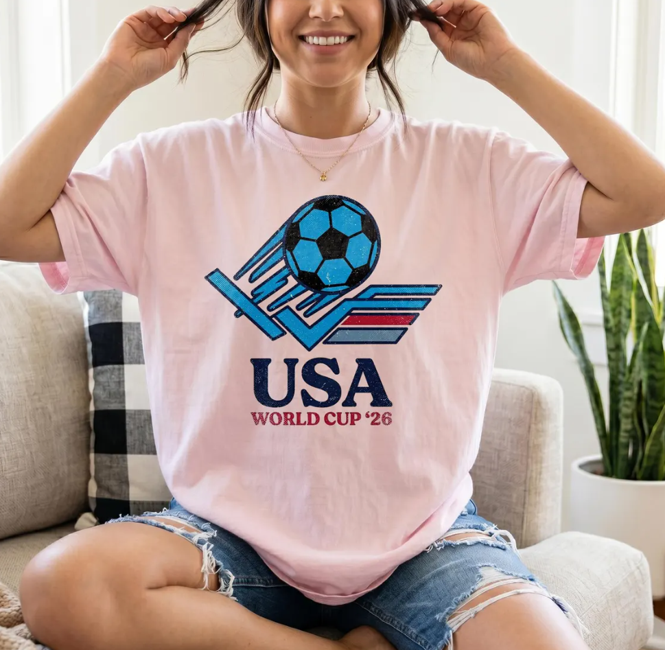 USA World Cup 2026 Retro Shirt, Vintage 90s Soccer Tee Women, US Soccer Fan Gift, Game Day Shirt
