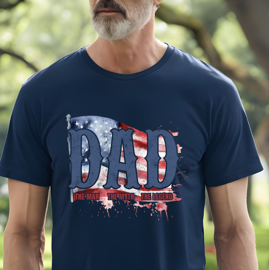 American Flag Dad Shirt | Patriotic Father’s Day Gift for Proud USA Dad
