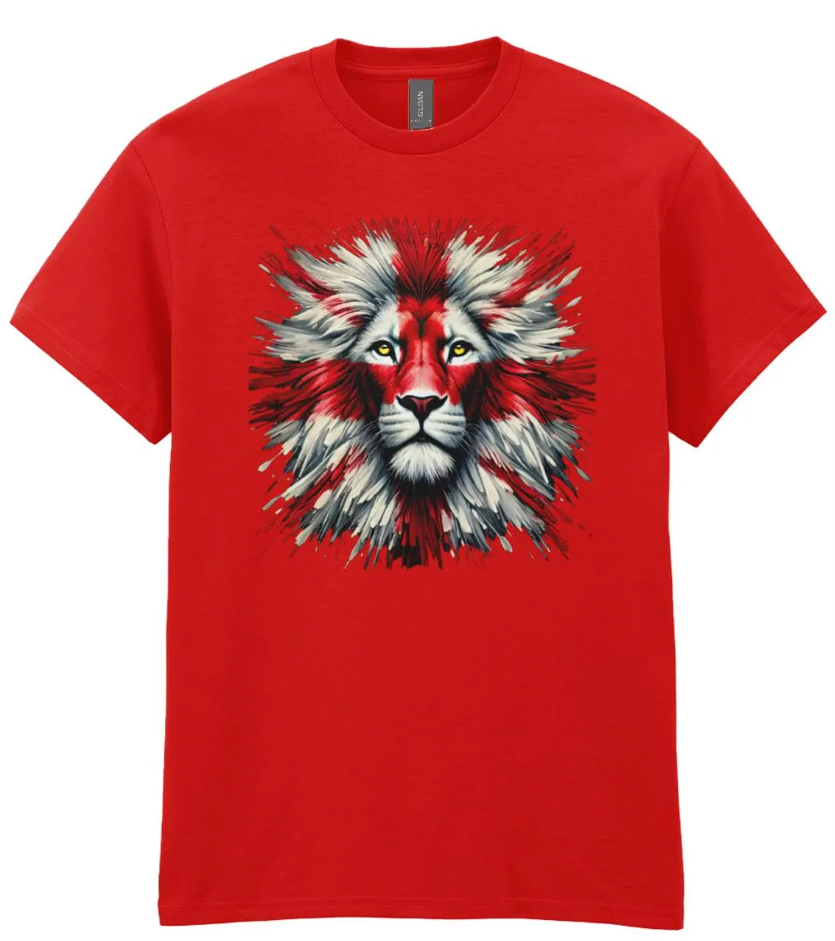England Flag Lion T-Shirt: English Pride Soccer & Rugby Tee