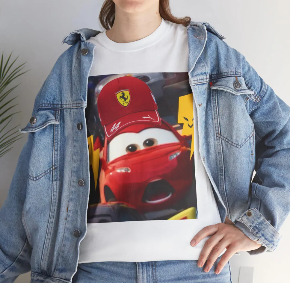 Lightning McQueen Ferrari F1 Unisex Tee, Race Car T-Shirt