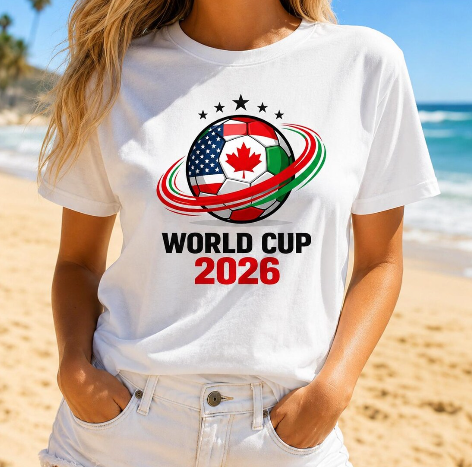 World Cup 2026 Shirt, Soccer Fan Tee, USA Canada Mexico Shirt, Football Lover Gift, Soccer Ball Shirt, Game Day Shirt, Sports Fan Tee