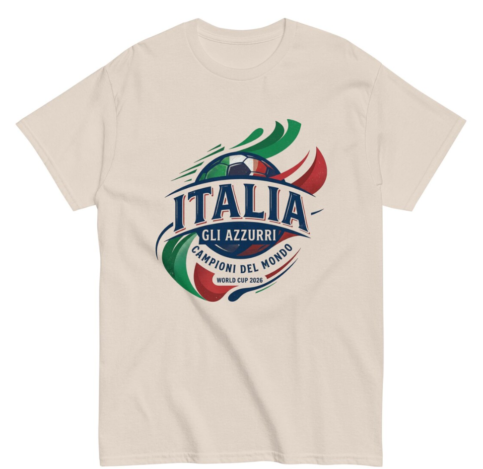 Italy Gli Azzurri Soccer T-Shirt – World Cup 2026 Fan Tee