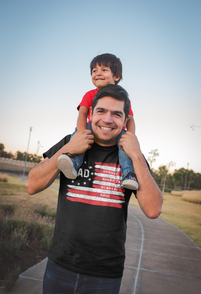 Dad American Flag Shirt – Personalized Father's Day Gift