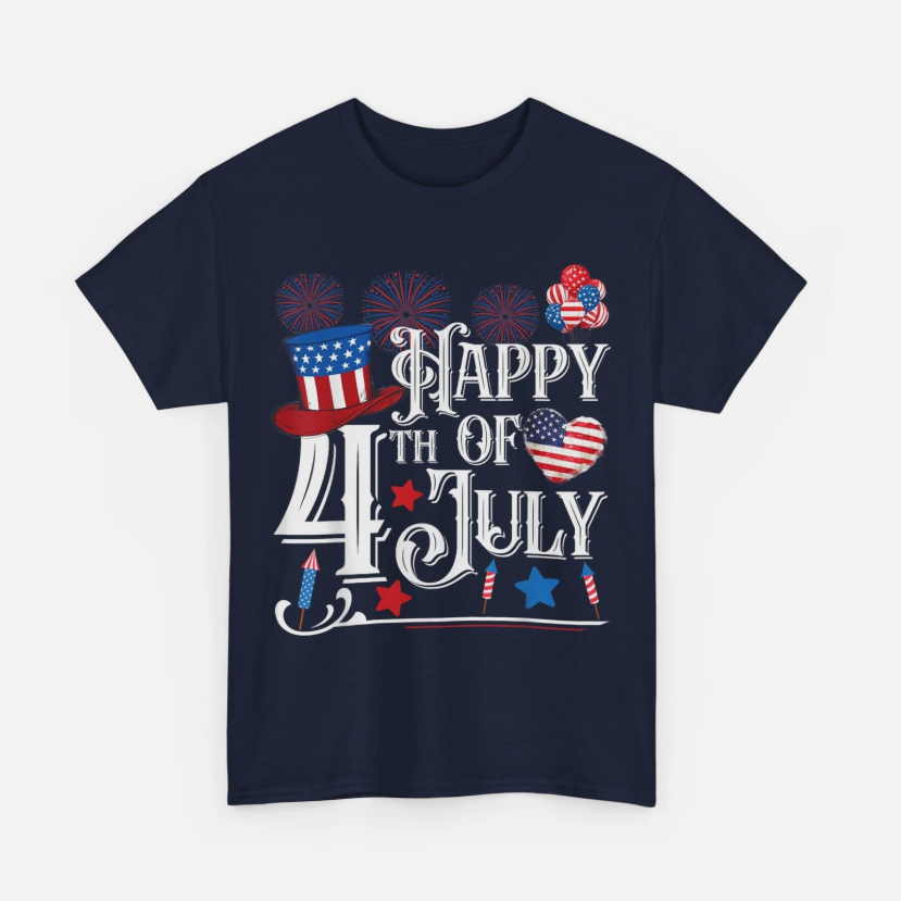 Happy 4th of July Shirt, Fourth of July Independence Day Patriotic T-Shirt