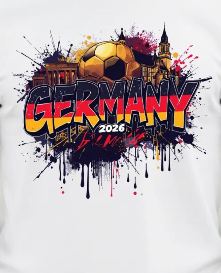 Germany Soccer T-Shirt 2026, German Football Graphic Tee, Germany National Team Supporter Gift, Berlin Streetwear Soccer Shirt,