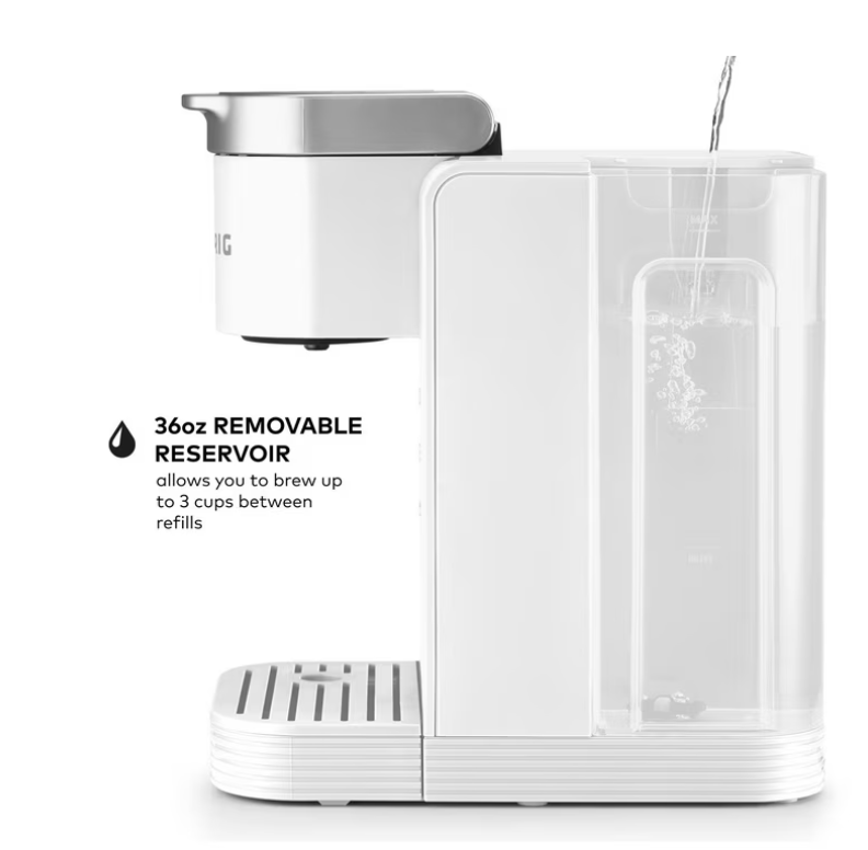 Keurig K-Express Essentials Plus, Iced and Hot Single-Serve K-Cup Pod Coffee Maker, White
