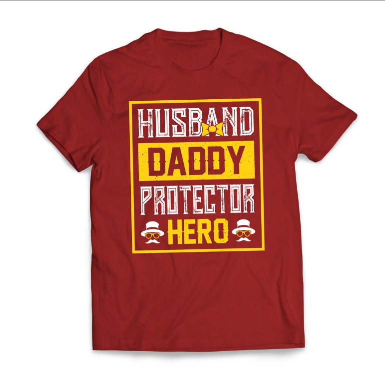 Husband DADDY Protector Hero Father's Day T-Shirt
