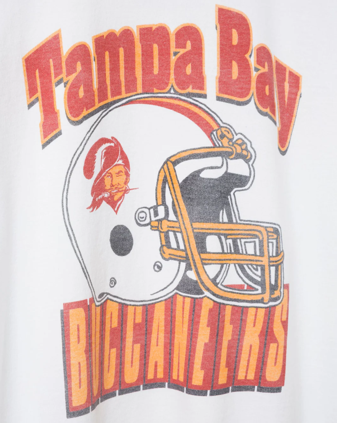 Tampa Bay Buccaneers Throwback Helmet Flea Market Tee