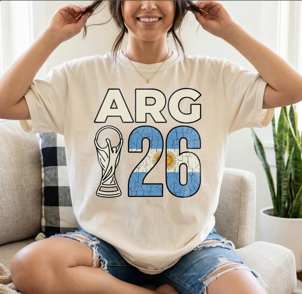 Argentina World Cup 2026 Shirt, ARG 26 FIFA Soccer Tee, Argentina Flag Trophy Defending Champion Tee, Football Fan Gift