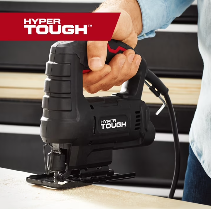 Hyper Tough 3.5-Amp Corded Jig Saw, Corded, 120 Volt, Model Number 44002, for Wood-Cutting
