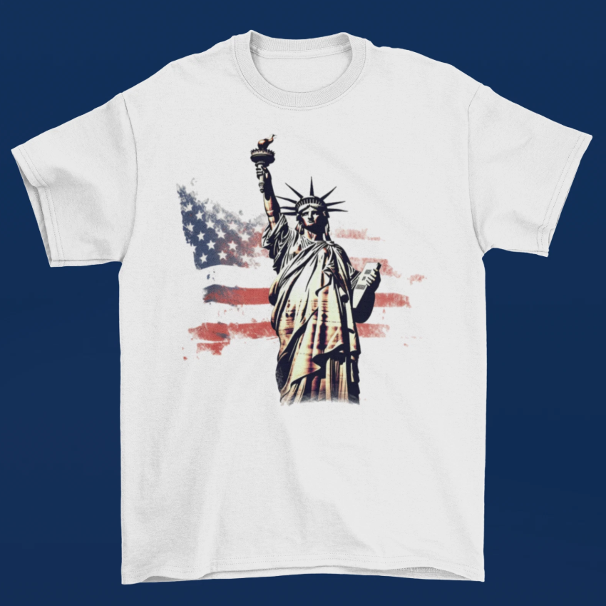 American Flag T shirt Liberty Independence Day Memorial Day Veterans Day Unisex