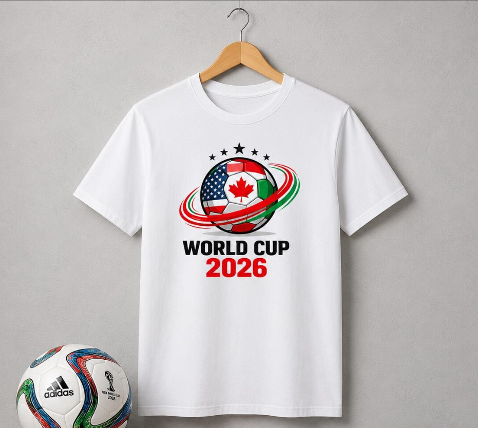 World Cup 2026 Shirt, Soccer Fan Tee, USA Canada Mexico Shirt, Football Lover Gift, Soccer Ball Shirt, Game Day Shirt, Sports Fan Tee