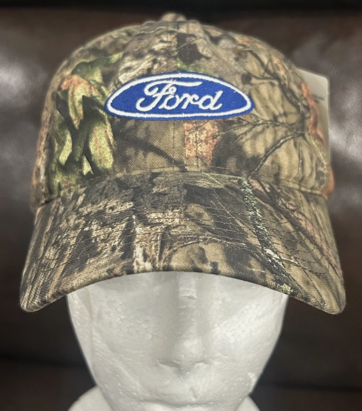 Ford Motor Company Camo Hat Cap Realtree Embroidered Logo Hunting Adjustable