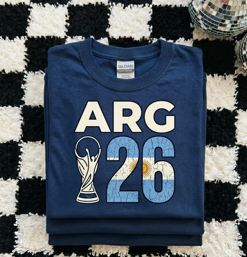Argentina World Cup 2026 Shirt, ARG 26 FIFA Soccer Tee, Argentina Flag Trophy Defending Champion Tee, Football Fan Gift