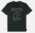 Led Zeppelin Swan Song logo Black Tee T-Shirt Man Cave Fathers Day Gift