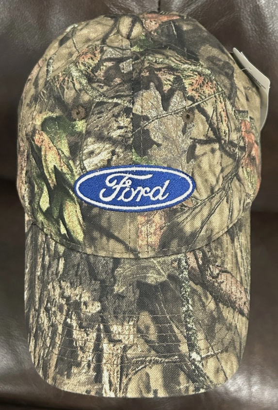 Ford Motor Company Camo Hat Cap Realtree Embroidered Logo Hunting Adjustable