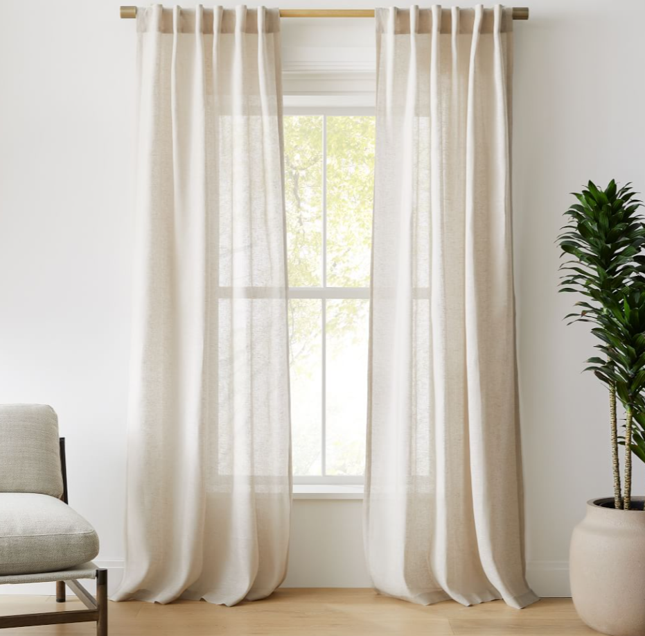 Sheer European Flax Linen Curtain