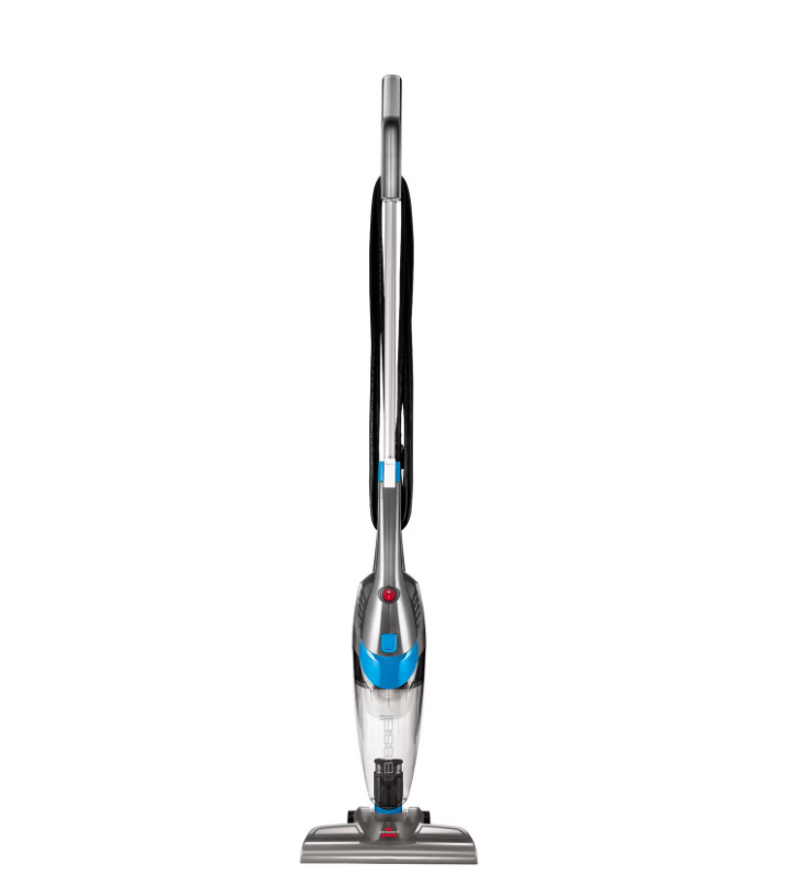 BISSELL 3-in-1, Corded, Stick Vacuum, Carpet, Area Rugs, Hardfloor, Upholstery, Removable Hand Vac, Lightweight, Easy Empty, 2030, Blue & Gray