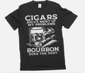 Men's Funny Cigars and Bourbon T-shirt Father's day tee gifts cigar t-shirt