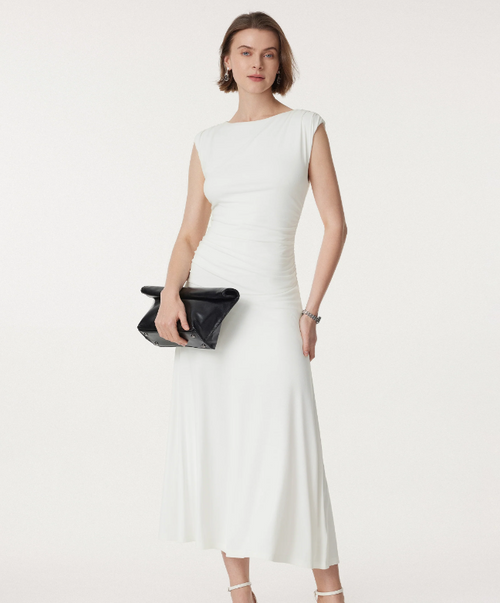 Breezy Cooling Side Ruched Maxi Dress