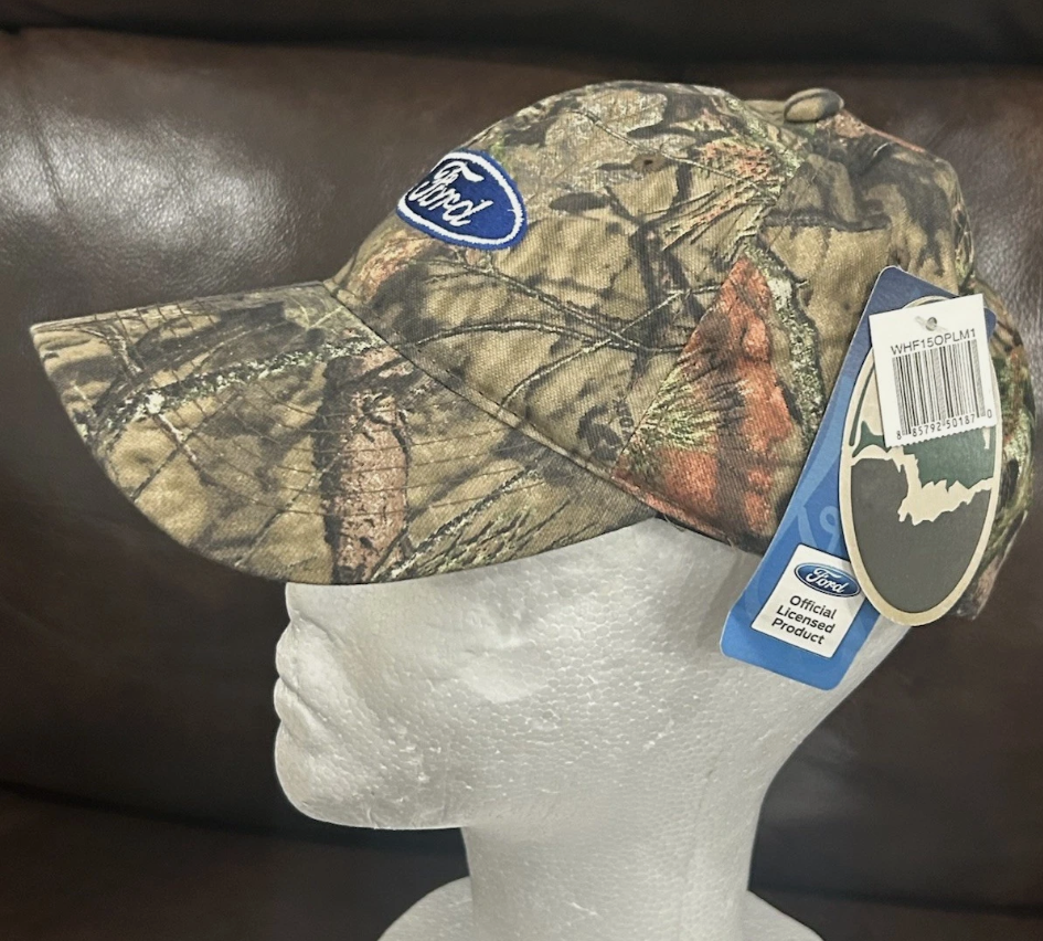 Ford Motor Company Camo Hat Cap Realtree Embroidered Logo Hunting Adjustable