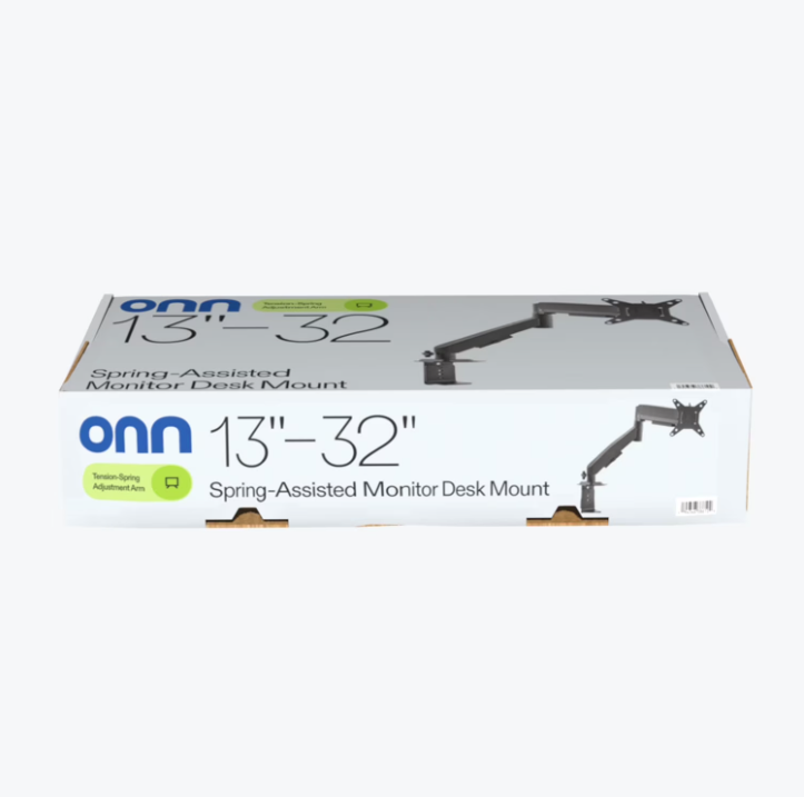onn Spring Assisted Desk Mount for 13" to 32" Monitors/TVs, 3x Load Tested, Holds up to 19.8 lbs.