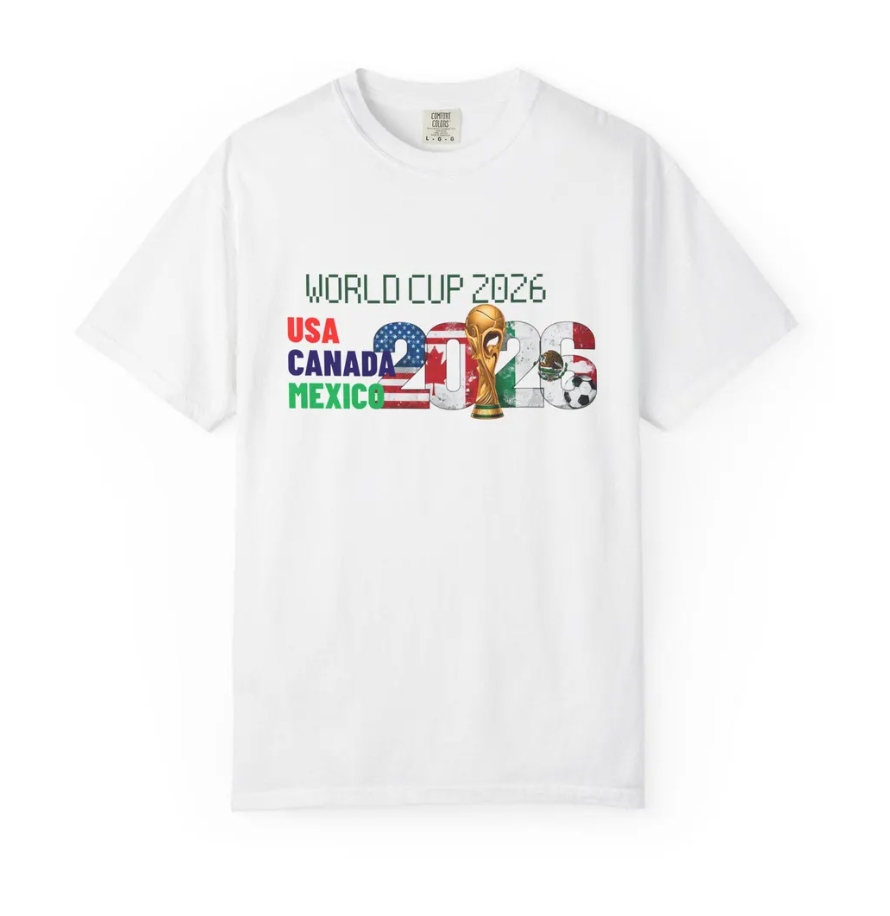 World Cup 2026 Host Cities Soccer Tee USA Canada Mexico T-Shirt