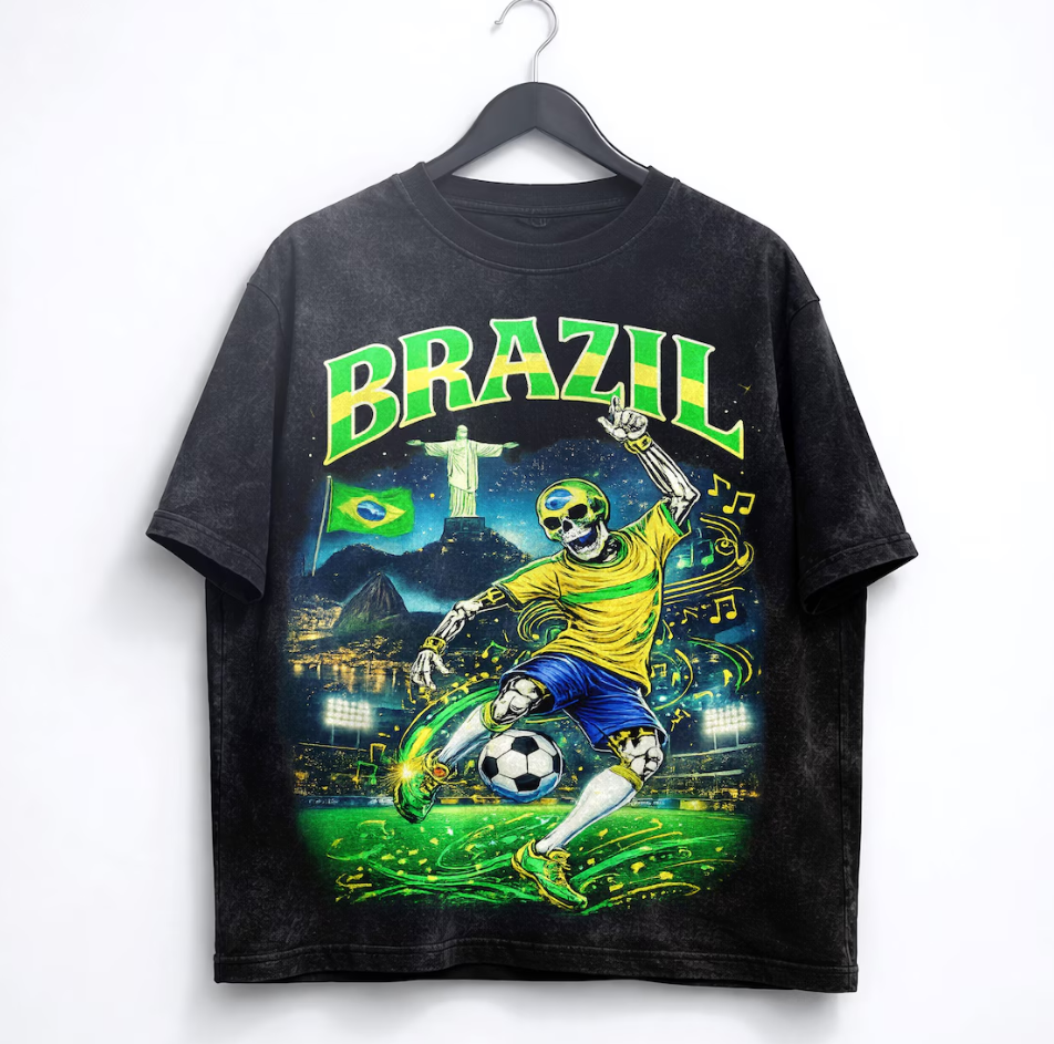 FIFA World Cup 2026 Brazil Shirt, Brazil Soccer Graphic Tee, Vintage Football Shirt, Brazilian Fan Gift, Unisex Tee, Streetwear Soccer Tee.